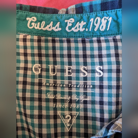 Guess - Plaid with Gold Shimmer & Ruffle - Sz S - Picture 4 of 6